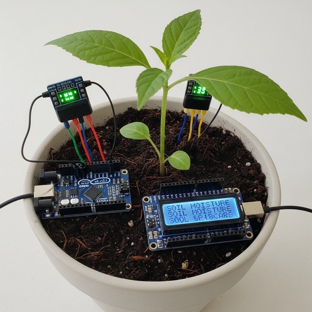 Capacitive Soil Moisture Irrigation Monitor